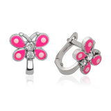 Silverlina Child Tag Silver Pink Butterfly