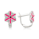 Silverlina Silver Pink Snowflake Children Tag