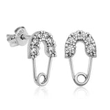 Silverlina Silver Safety Pin Earrings