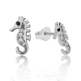 Silverlina Silver Seahorse Stud Earrings