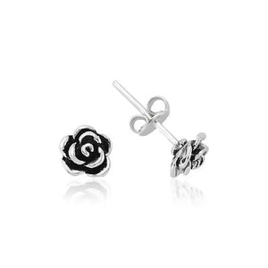 Silverlina Studded Rose Earrings