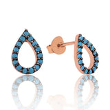 Silver Turquoise Gemstone Drop Earrings