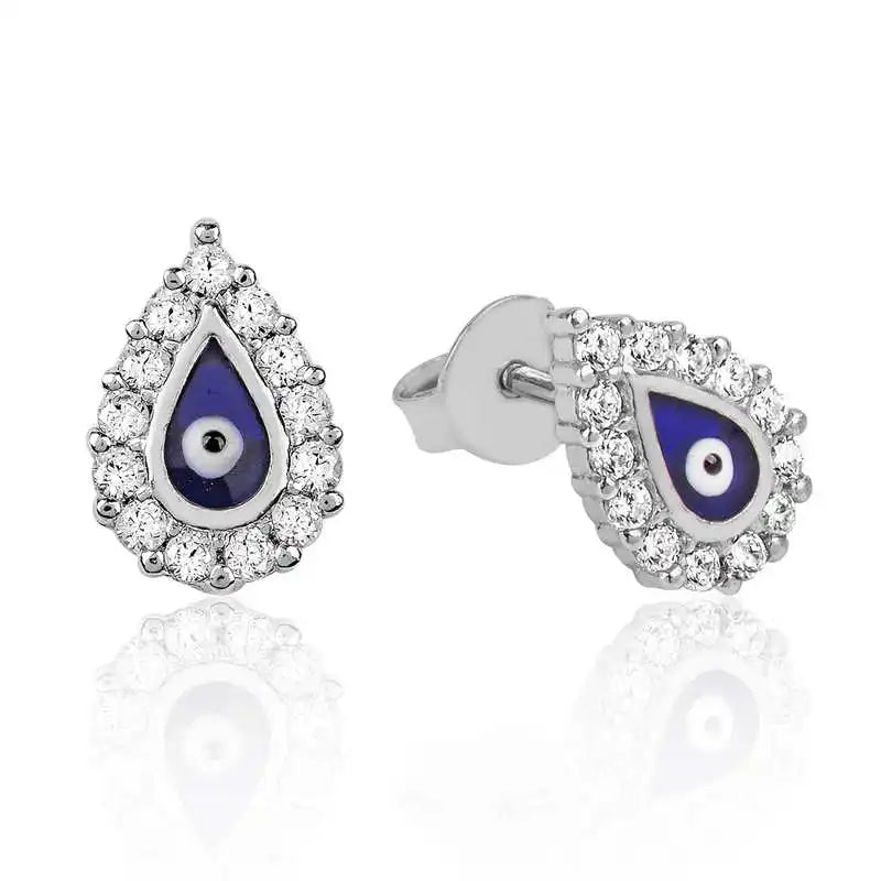 Silverlina Evil Eye Drop Earrings