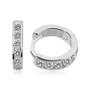 Silverlina Silver CZ Hoop Earrings