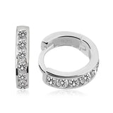 Silverlina Silver CZ Hoop Earrings