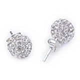 Silverlina Silver CZ Studded Earrings