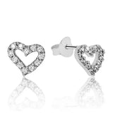 Silverlina Silver Heart Earrings