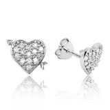 Silverlina Silver Heart Earrings - Elegant Women's Jewelry