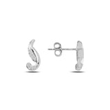 Silverlina Silver Zircon Stone Earrings