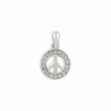 Silverlina Silver Zircon Peace Sign Pendant