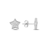 Silverlina Star Earrings with Zircon