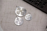 S925 Sterling Silver Jiugong Gossip Pendant Retro Thai Silver Necklace