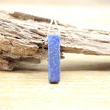 Silvery Chains Raw Stone Slice Slab Pendants Healing Reiki Crystal Necklace