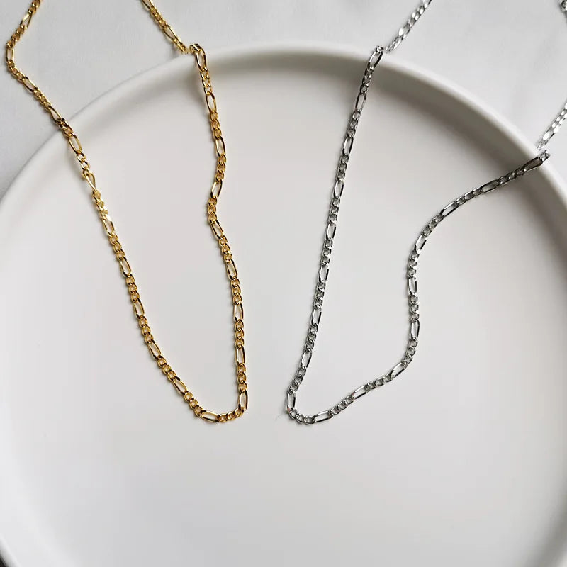 925 Silver 15 Style Chain Choker Many Types Necklace Women 925 Jewelry