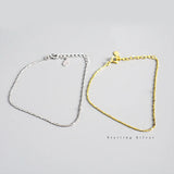 925 Silver 1MM Round Bead Chain Bracelet Minimalist Jewelry