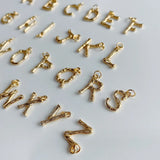 925 Silver 26 English Letter Necklace 18K Nordic Pendant for Women
