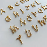 925 Silver 26 English Letter Necklace 18K Nordic Pendant for Women