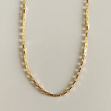 925 Sterling Silver Square Chain Choker Necklace for Women