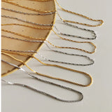 925 Sterling Silver Square Chain Choker Necklace for Women