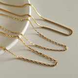 925 Sterling Silver Square Chain Choker Necklace for Women