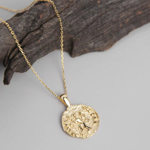 925 Silver Roman Lion Pendant Relief Necklace for Women