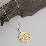 925 Silver Roman Lion Pendant Relief Necklace for Women