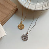 925 Silver Roman Lion Pendant Necklace Textured Women Jewelry