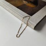 925 Silver Asymmetry Chain Anklets Summer Foot Jewelry