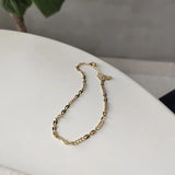925 Silver Asymmetry Chain Anklets Summer Foot Jewelry