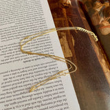 925 Silver Asymmetry Chain Choker Necklace Bead Chain for Women
