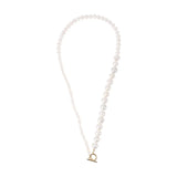 925 Silver Asymmetry Pearl Choker Necklace for Women