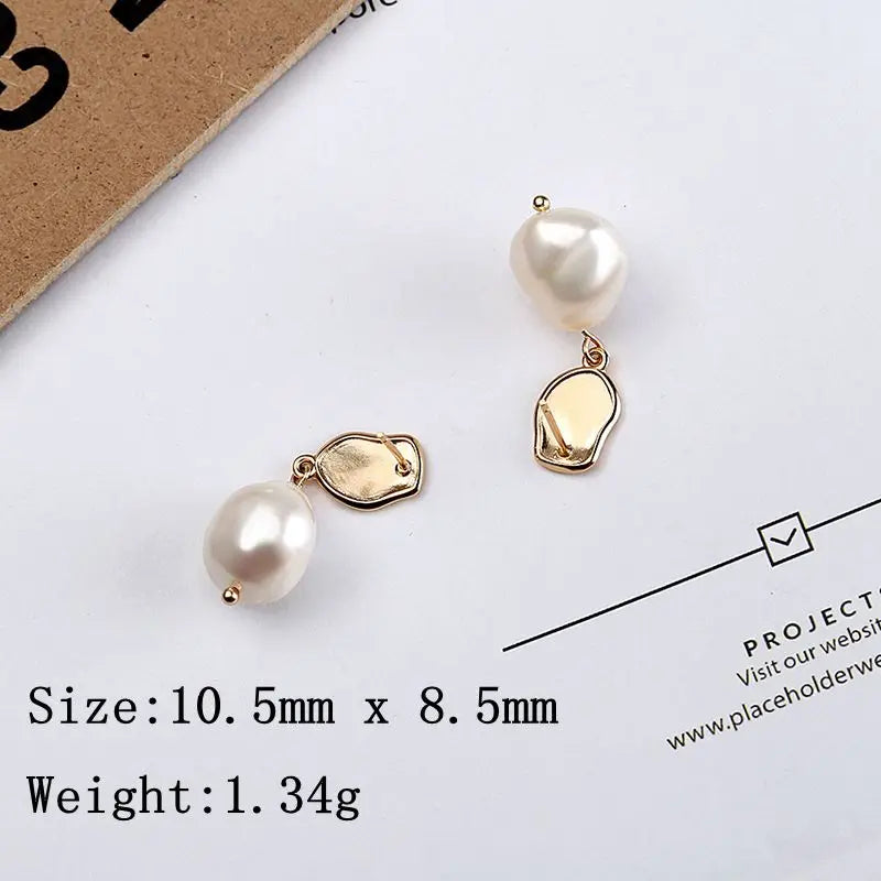 925 Silver Baroque Pearl Earrings Water Drop French Earrings Palace Jewelry