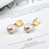 925 Silver Baroque Pearl Earrings Water Drop French Earrings Palace Jewelry