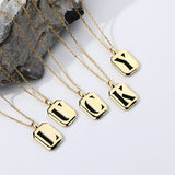 925 Silver Agate Malachite 26 Letter Pendant Necklace Women Birthday Jewelry