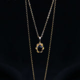 925 Silver Zircon Pendant Necklace for Women Mini French Jewelry Gift