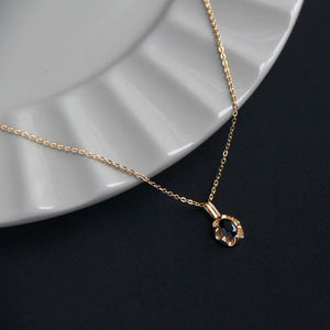 925 Silver Zircon Pendant Necklace for Women Mini French Jewelry Gift