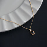 925 Silver Zircon Pendant Necklace for Women Mini French Jewelry Gift