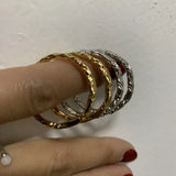 925 Silver C shape Earring Foil Paper Exaggeration Jewelry