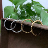 925 Silver C shape Earring Foil Paper Exaggeration Jewelry