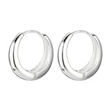 925 Silver Camber Hoop Earrings Ladies Statement Jewelry
