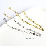 925 Sterling Silver Chain Heart Bracelets for Women