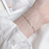 925 Sterling Silver Chain Heart Bracelets for Women