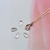 925 Silver Cherry Blossoms Rose Quartz Pendant Necklace