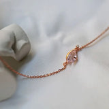 925 Silver Cherry Blossoms Rose Quartz Pendant Necklace