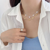 925 Silver Daisy Flower Choker Necklace for Women