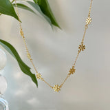 925 Silver Daisy Flower Choker Necklace for Women