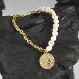 925 Silver Coin Freshwater Pearl Bracelet Women Silver Jewelry