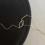 925 Silver Asymmetry Bracelets for Women Minimalist Cuff Jewelry