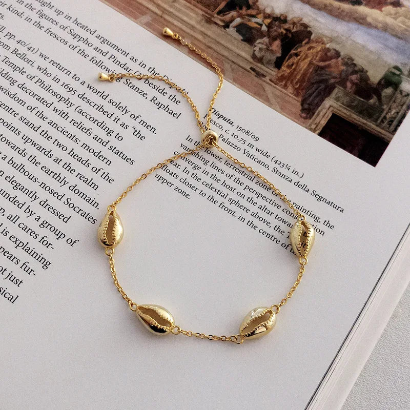 925 Silver Conch Shell Bracelet High Women Friendship Jewelry Gift