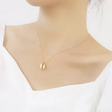 925 Silver Conch Shell Necklace 18K Pendant Women's Birthday Jewelry